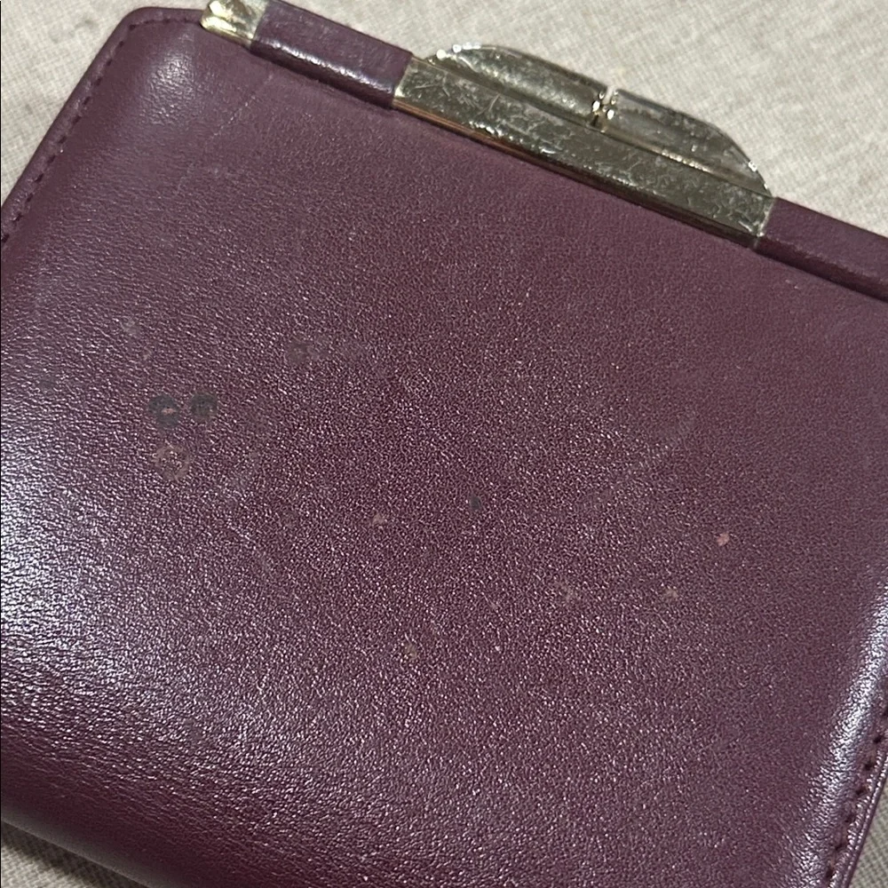 Dior TriFold Burgundy Leather Wallet‎